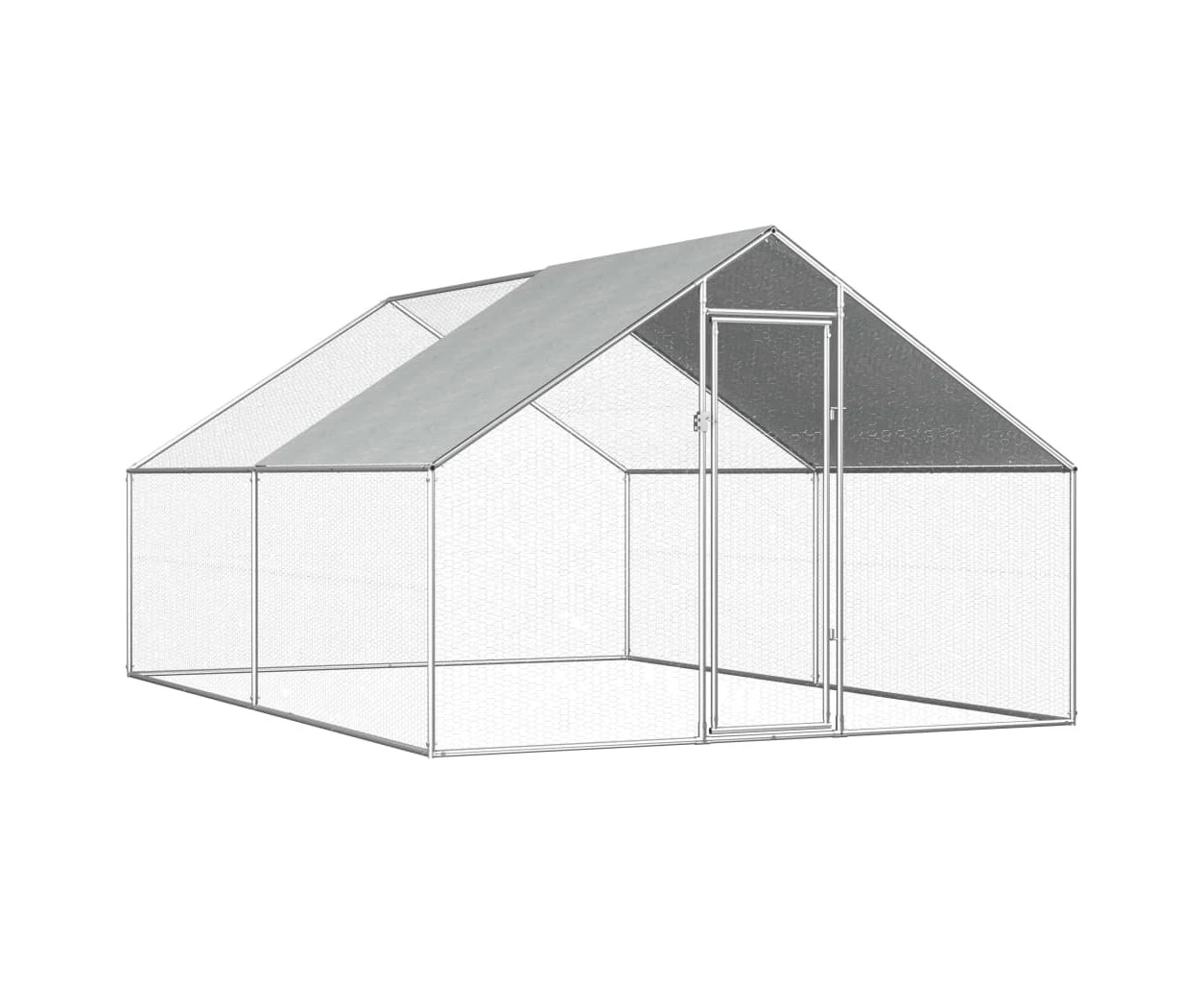 Poultry Cages Outdoor Chicken Cage 2.75X4x1.92 M Galvanised Steel