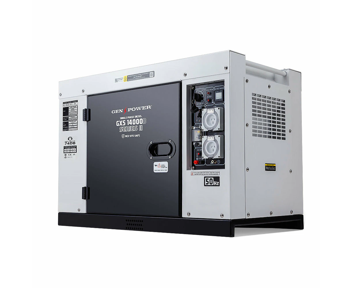 Portable Diesel Generator GenPower 8.4kW Peak Single Phase Key Start 460cc Engine Commercial