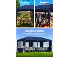 InstaHut Gazebo 3x6m Marquee Wedding Party Tent Outdoor Camping Side Wall Canopy 6 Panel Blue