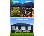 InstaHut Gazebo 3x6m Marquee Wedding Party Tent Outdoor Camping Side Wall Canopy 6 Panel Blue