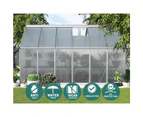 Green Fingers Greenhouse 3.6x2.5x1.95M Aluminium Polycarbonate Green House Garden Shed