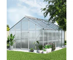 Green Fingers Greenhouse 3.6x2.5x1.95M Aluminium Polycarbonate Green House Garden Shed