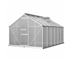 Green Fingers Greenhouse 3.6x2.5x1.95M Aluminium Polycarbonate Green House Garden Shed