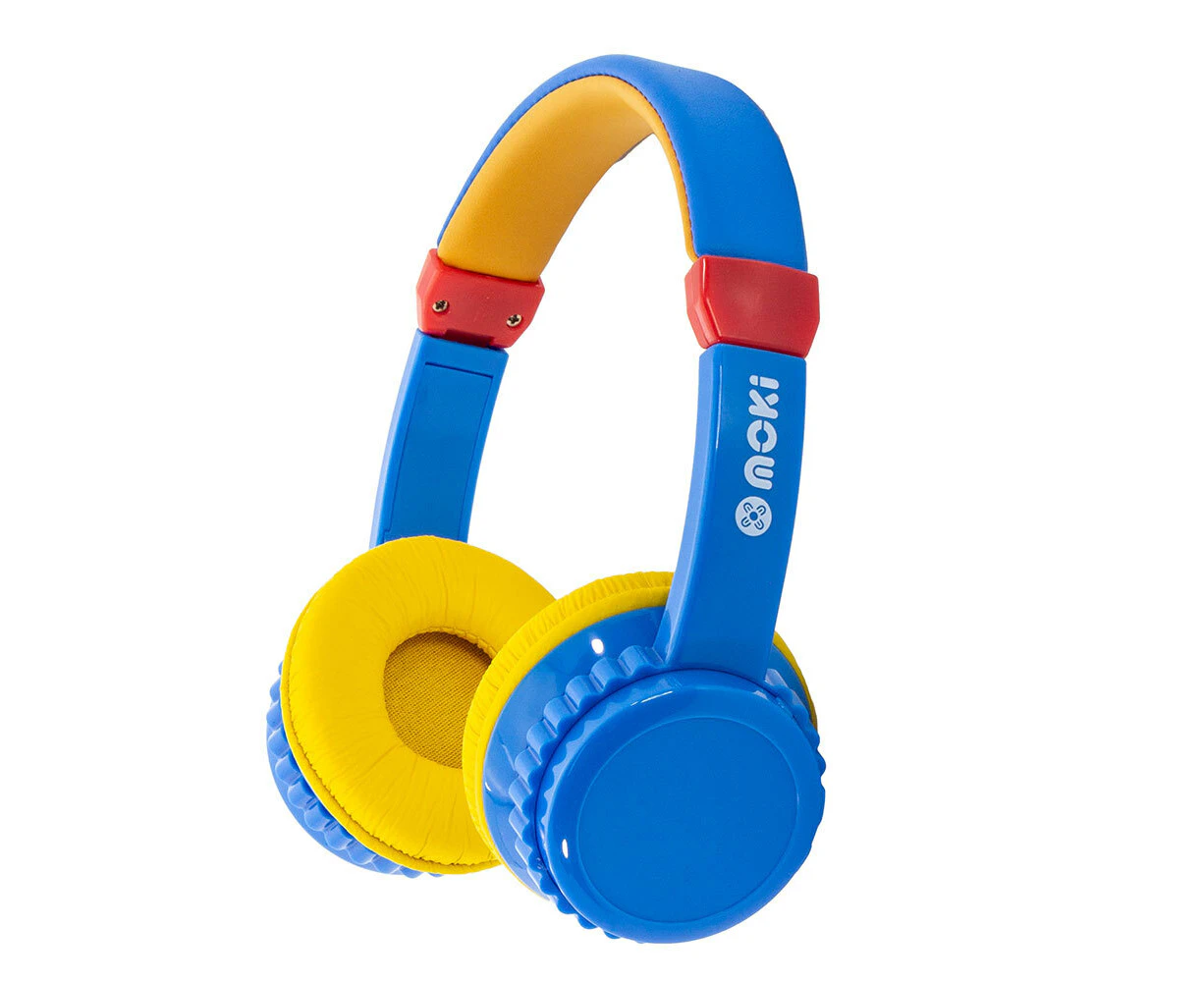 Moki Kids Wired/Wireless Bluetooth Headphones Safe Volume Limited 3y+ Blue/YLW