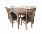 Dining Chairs Fairmont 4Pc Set Dining Chair Pu Leather Seat Slat Back Solid Oak Timber Wood