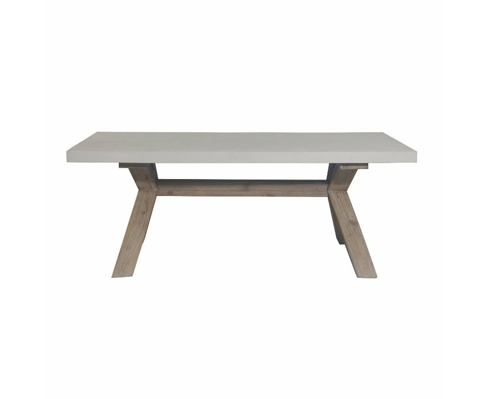 Coffee Tables Byron Outdoor Polycement Top Coffee Table White