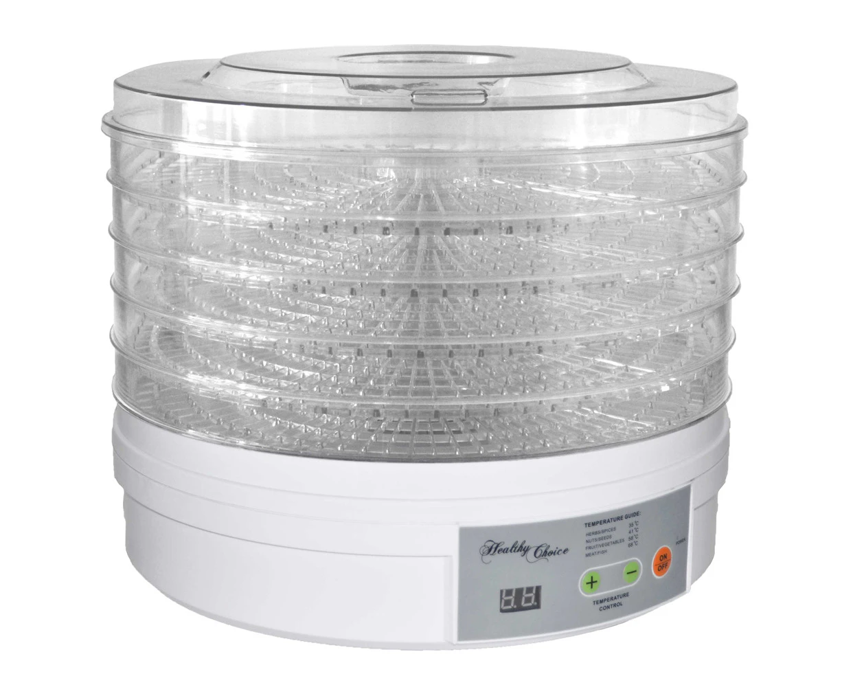 Healthy Choice 300W Food Dehydrator 5 Tier/Layer/Temperature Control/Fruit/Jerky