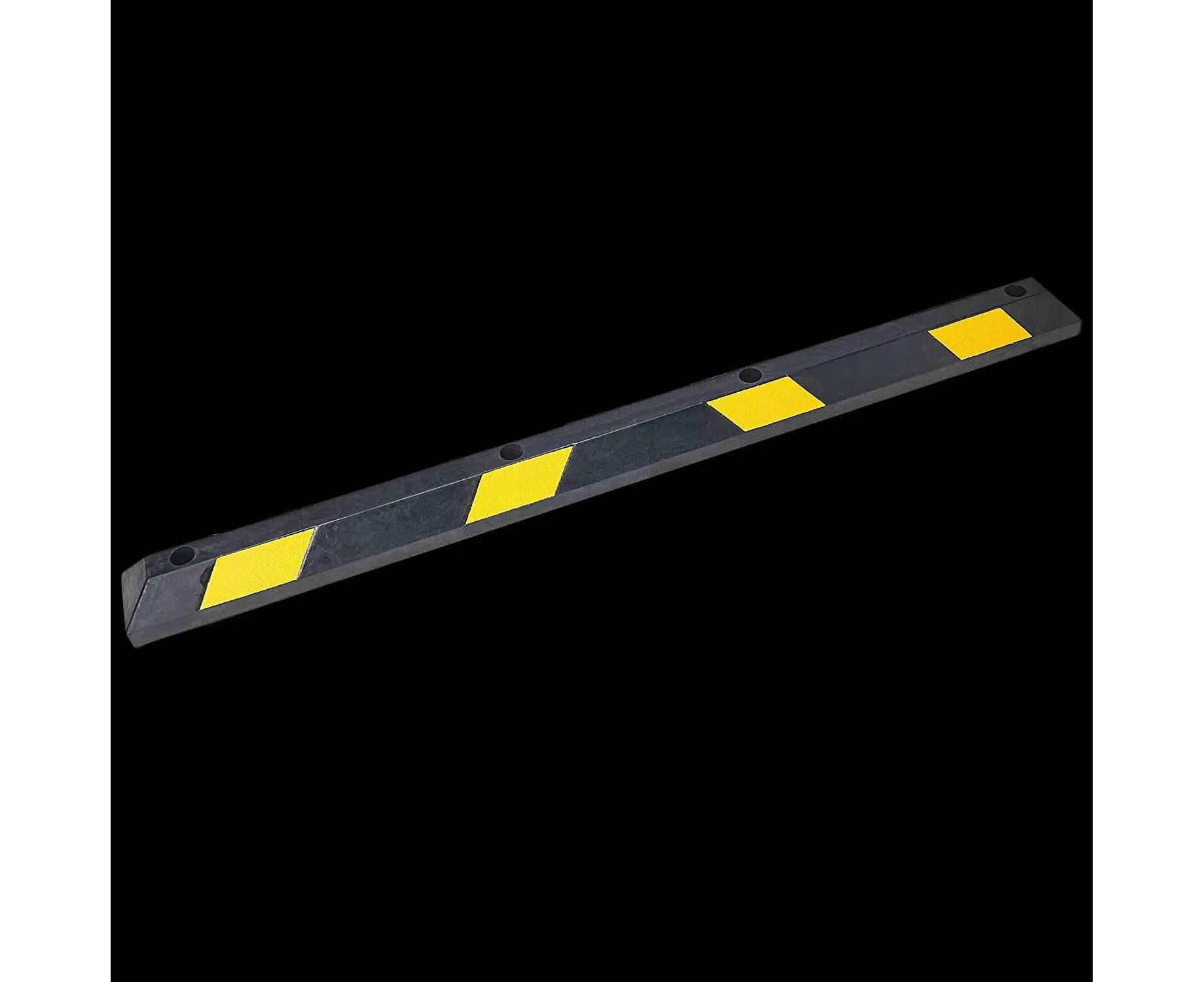 180cm Heavy Duty Rubber Curb Parking Guide Wheel Driveway Stopper Reflective Yellow