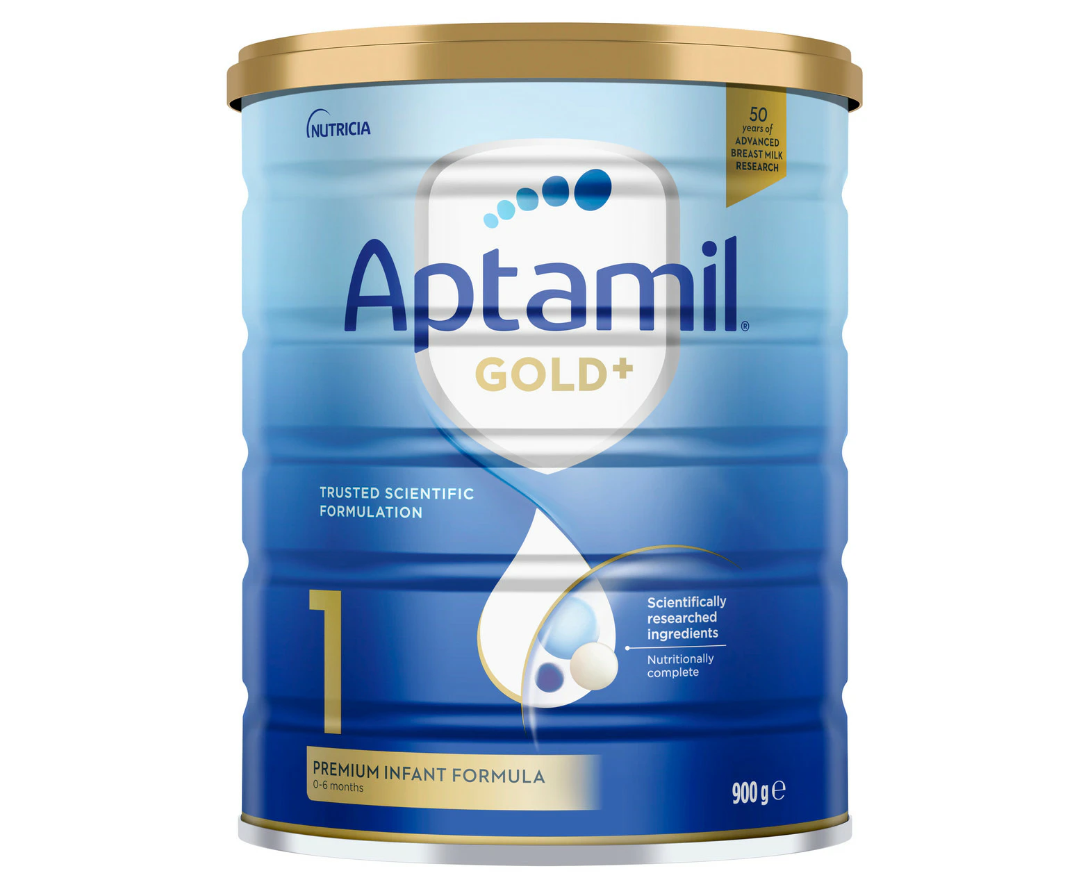 Aptamil Gold+ 1 Premium Infant Formula 0-6 Months 900g