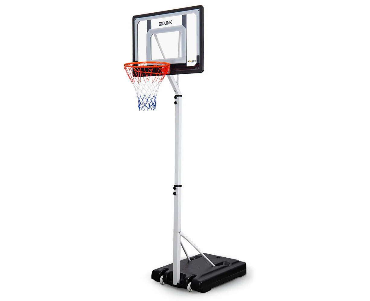 Dr.Dunk 2.6M Portable Basketball Hoop Stand System Height Adjustable Net Ring Slam Backboard Kids