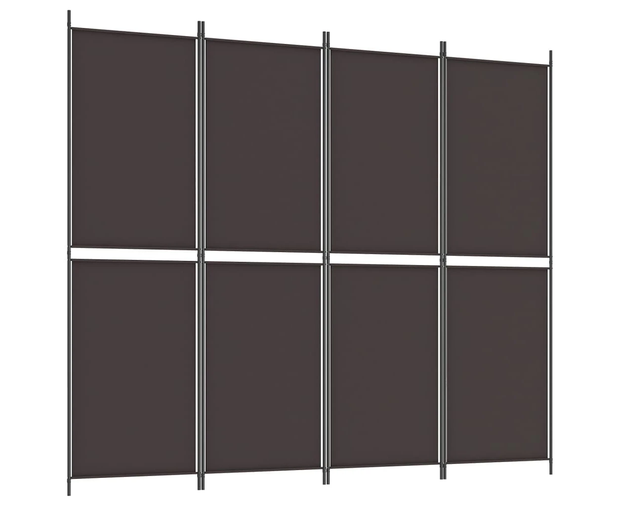 vidaXL 4-Panel Room Divider Brown 200x220 cm Fabric