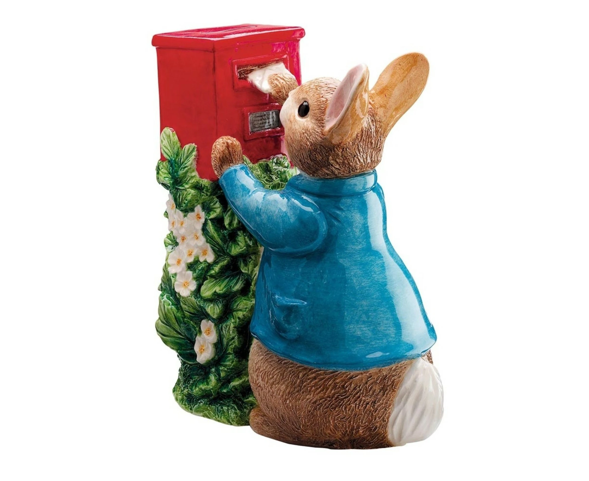 Beatrix Potter Peter Rabbit Posting a Letter Money Bank Figurine