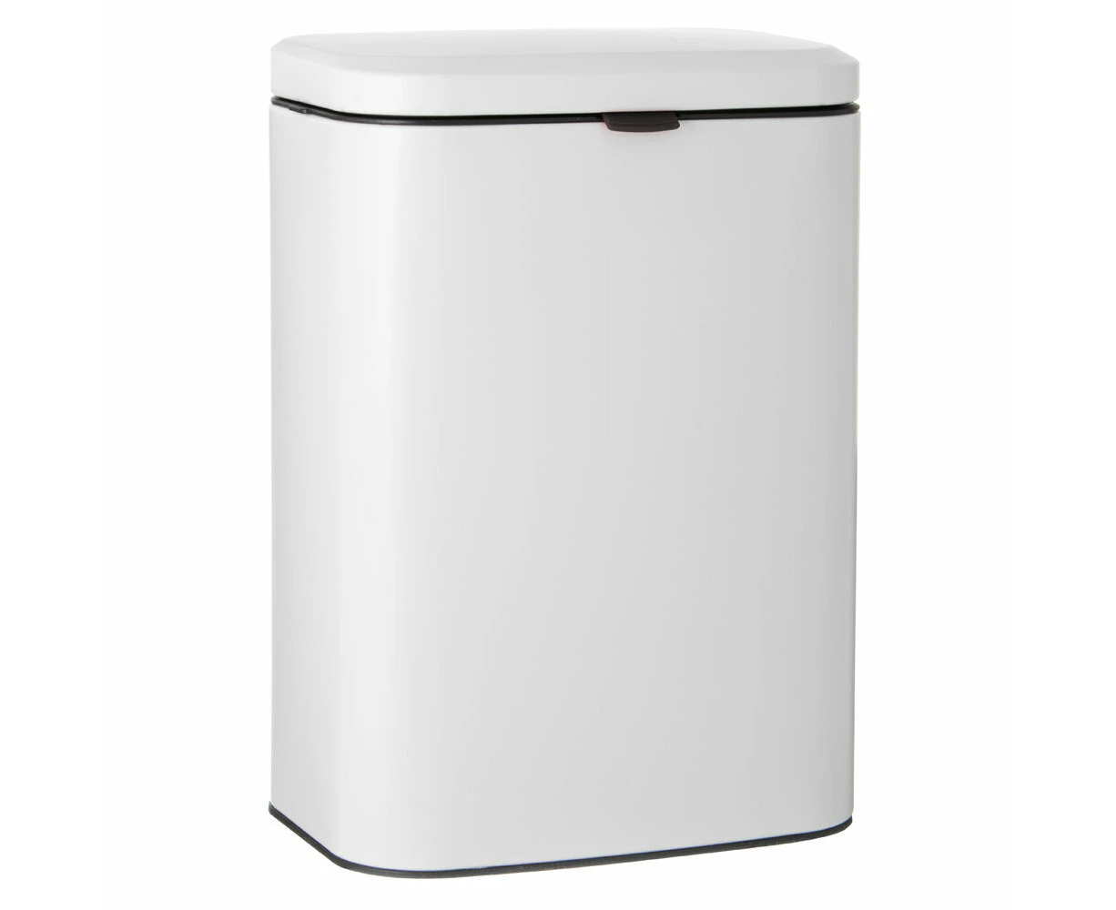 Ladelle Essentials Stainless Steel Rubbish Bin/Waste Trash Can 8L/31cm White