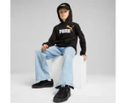 Puma Kids'/Youth Essentials 2-Colour No. 1 Logo Hoodie - Black/Sunny Yellow