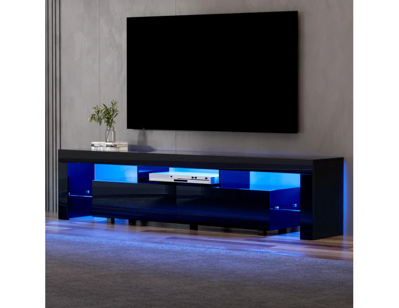 Artiss TV Cabinet Entertainment Unit Stand RGB LED 200cm Black