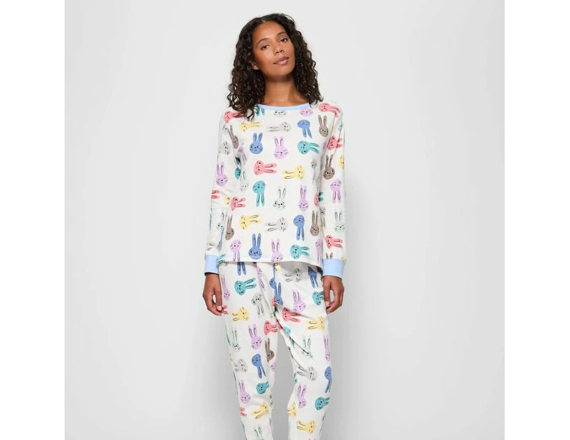 Target Family Matching Australian Cotton Bunny Head Waffle Pyjama Set