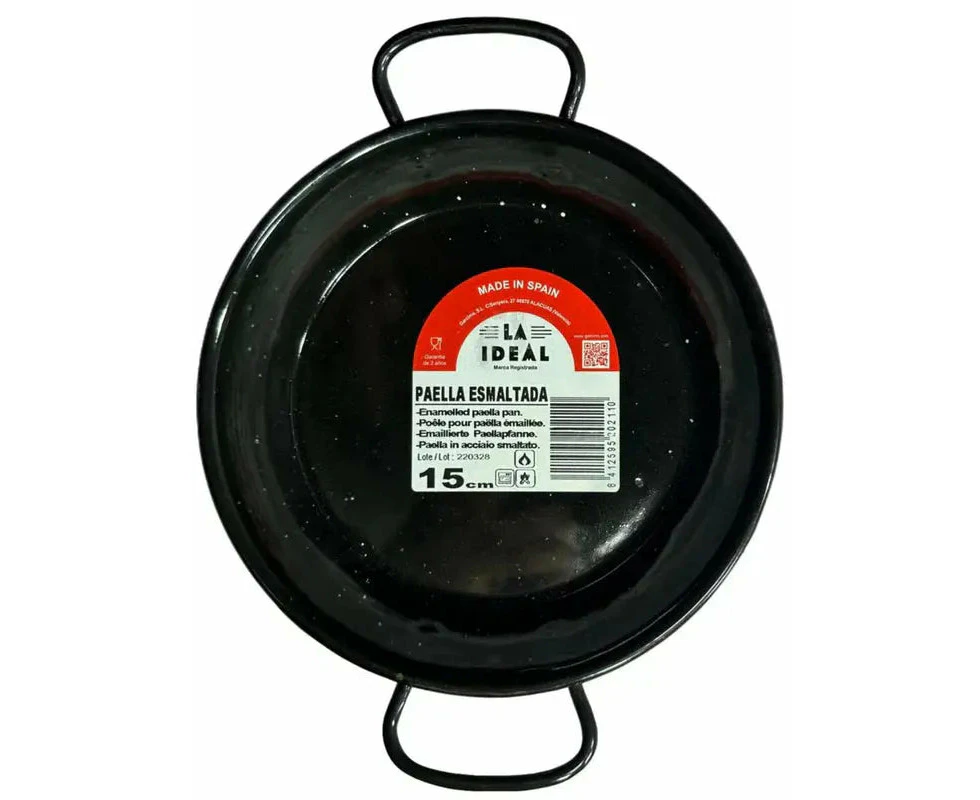 Garcima Paella Esmaltada Spanish Enamelled Paella Pan 15cm