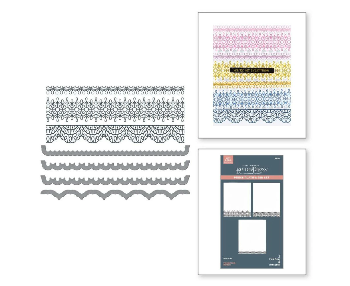 Spellbinders Better Press Plates The Vivid Expressions Lace Borders