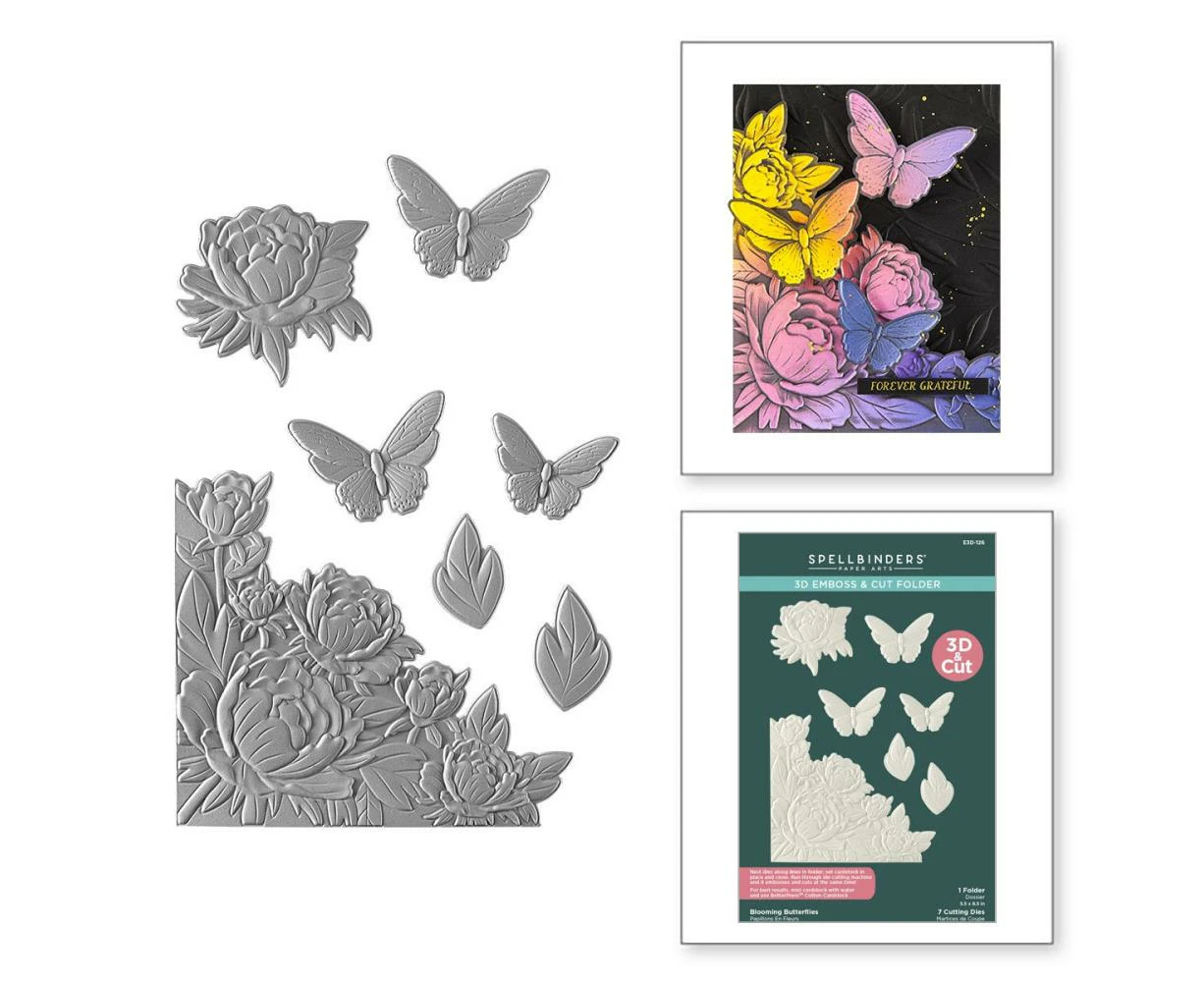 Spellbinders Blooming Butterflies 3D Emboss & Cut Folder from the Vivid Expressions Collection