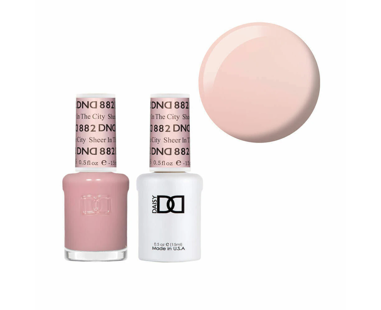 DND 882 Sheer In The City - DND Collection Nail Gel & Lacquer Polish Duo 15ml