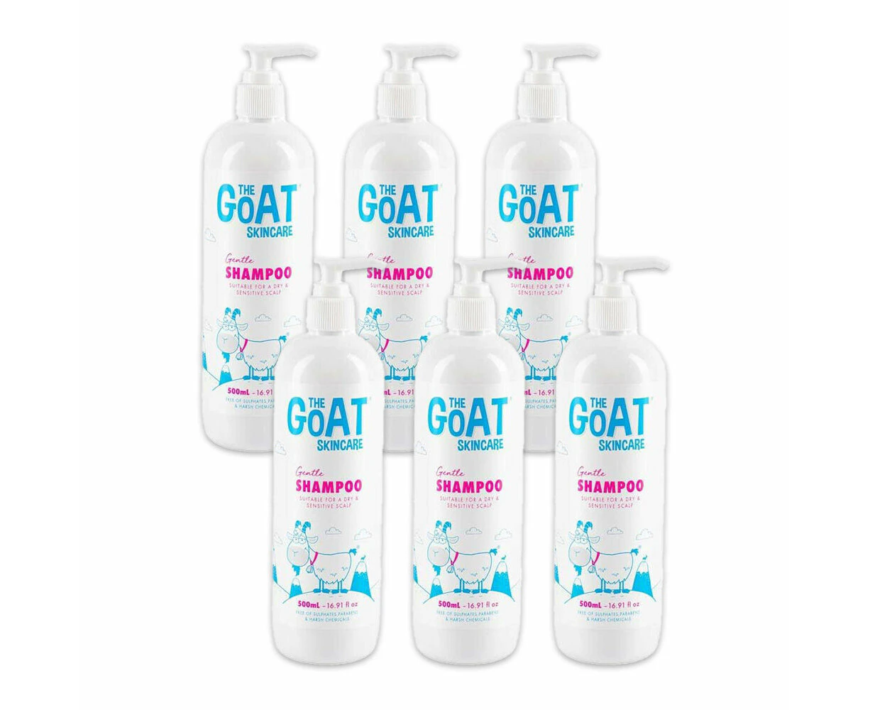 6PK The Goat Skincare Gentle Moisturising Shampoo 500ml for Sensitive Skin