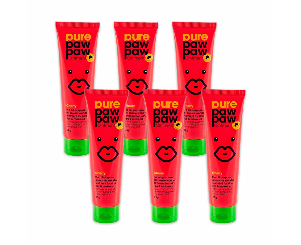 6PK Pure Paw Paw Ointment 25g Multi Purpose Dry Skin Ointment Lip Balm Cherry