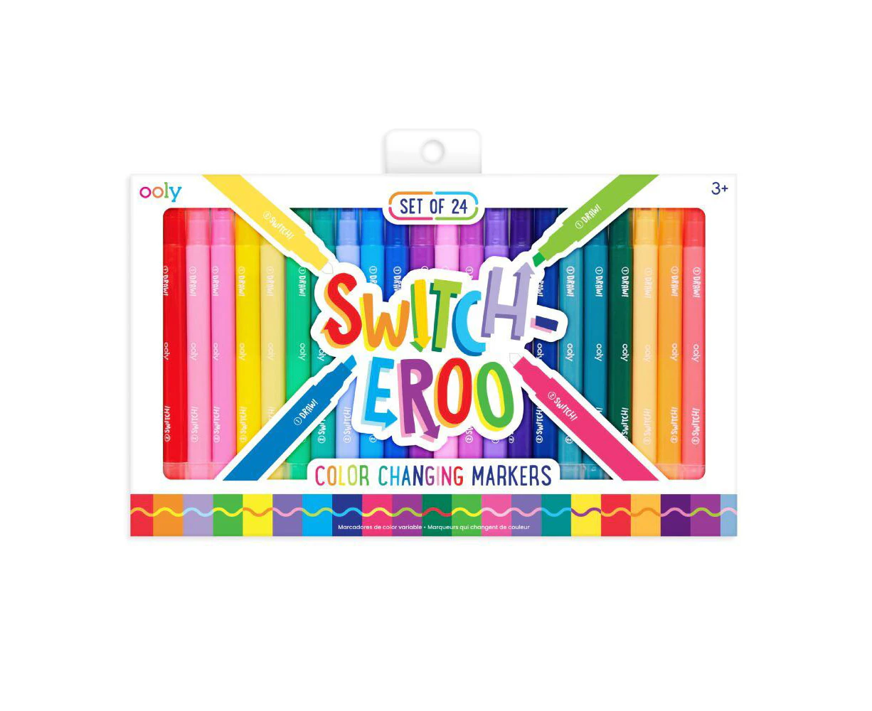 24pc Ooly Switch-eroo Colour Changing Marker Pen Art Craft Drawing Set 3y+