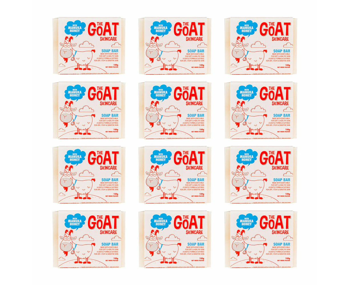 12PK The Goat Skincare Body Cleansing Soap Manuka Honey 100g For Sensitive Skin