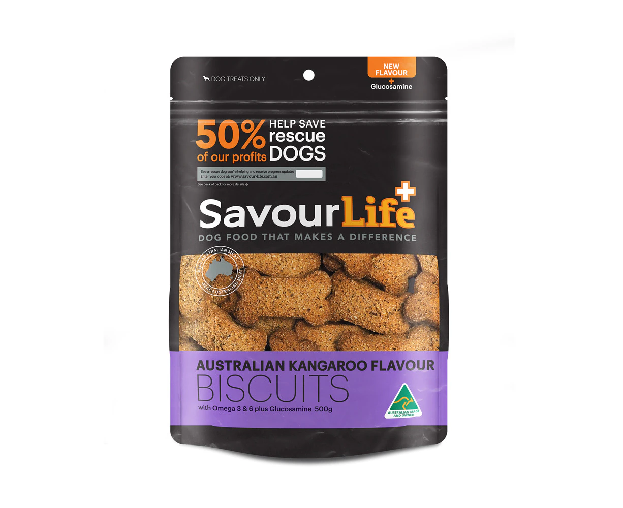 Savour Life Australian Kangaroo Dog Biscuit Treat 500g