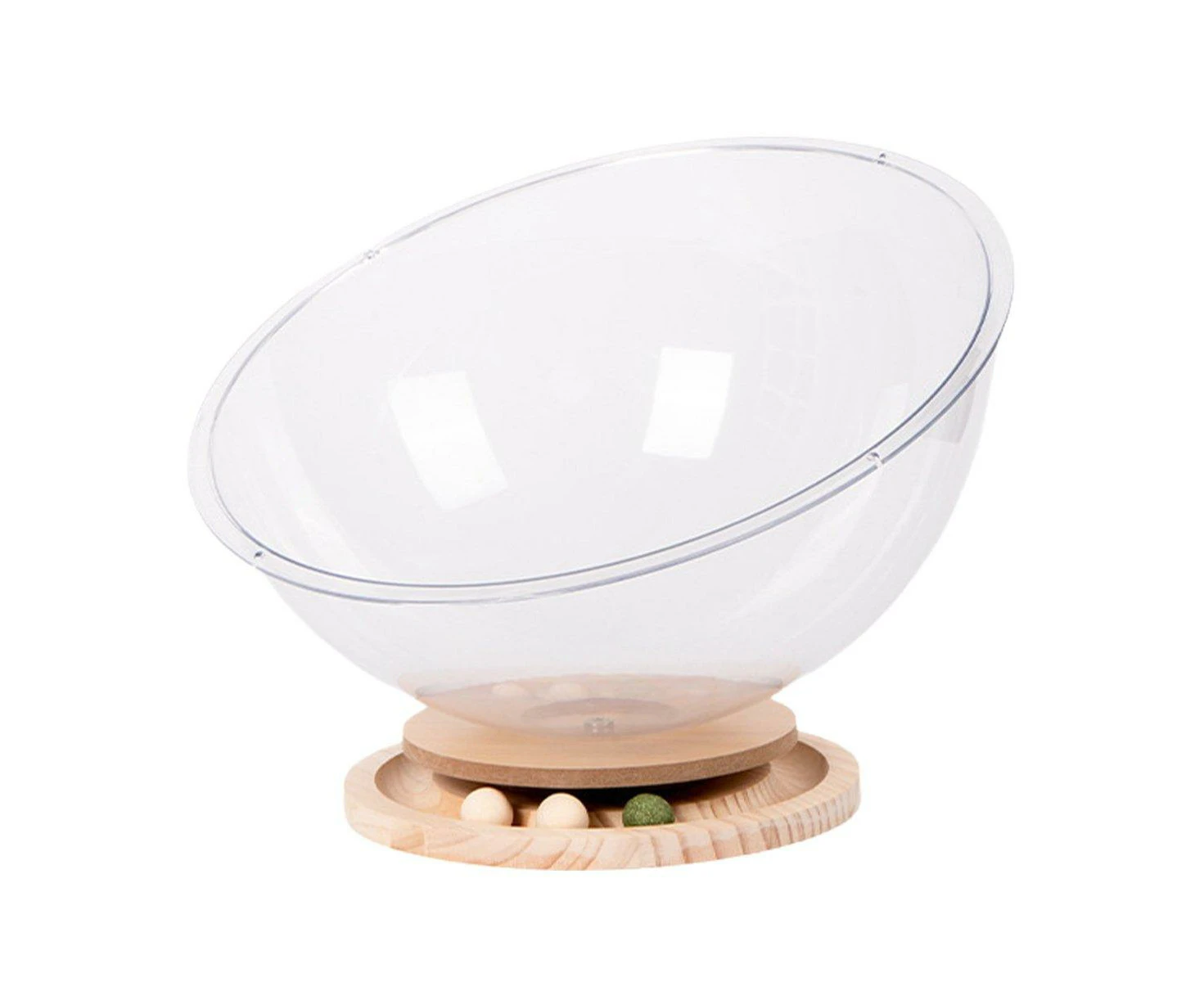 Four Seasons Acrylic Space Capsule Cat Bed Semi-closed Cool Nest Turntable Toy