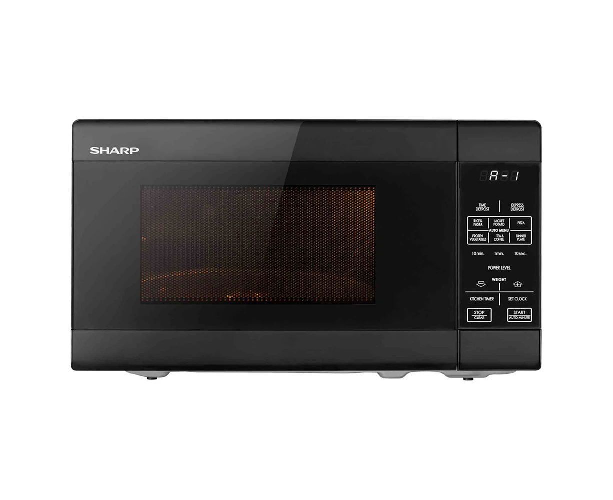 Sharp R211DB 20L Microwave Oven 750W Kitchen/Food Cooking/Re Heating/Defrost BLK