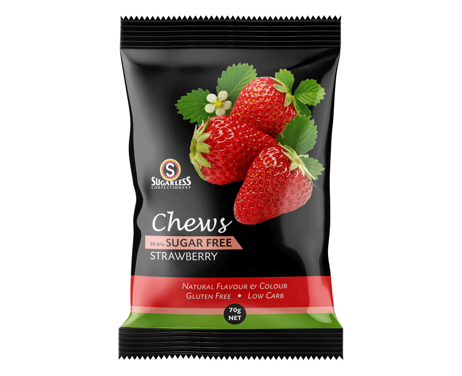 Sugarless Strawberry Chews 70g