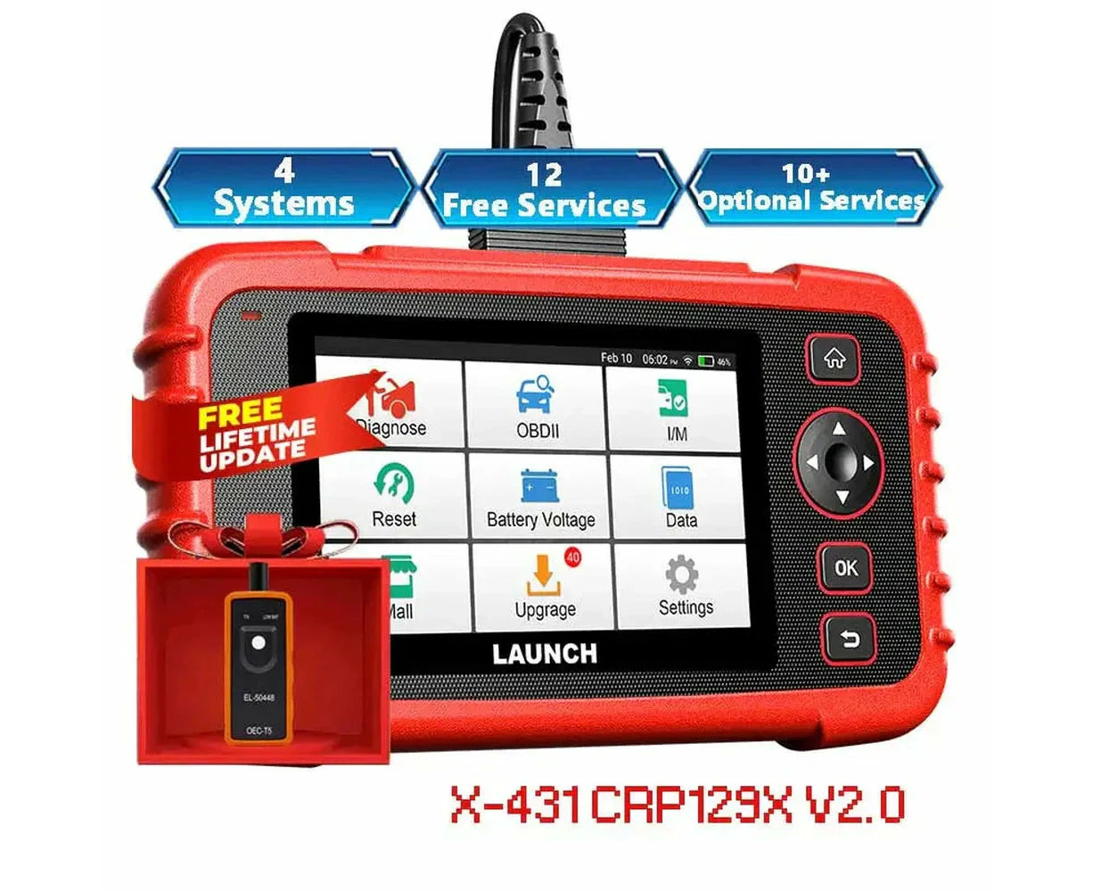 OBD2 Scanner Code Reader Diagnostic Tool with ABS, SRS, and TPMS Reset (CRP129X V2.0)