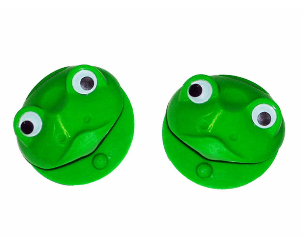 Mano Percussion Green Frog Face ABS Castanets