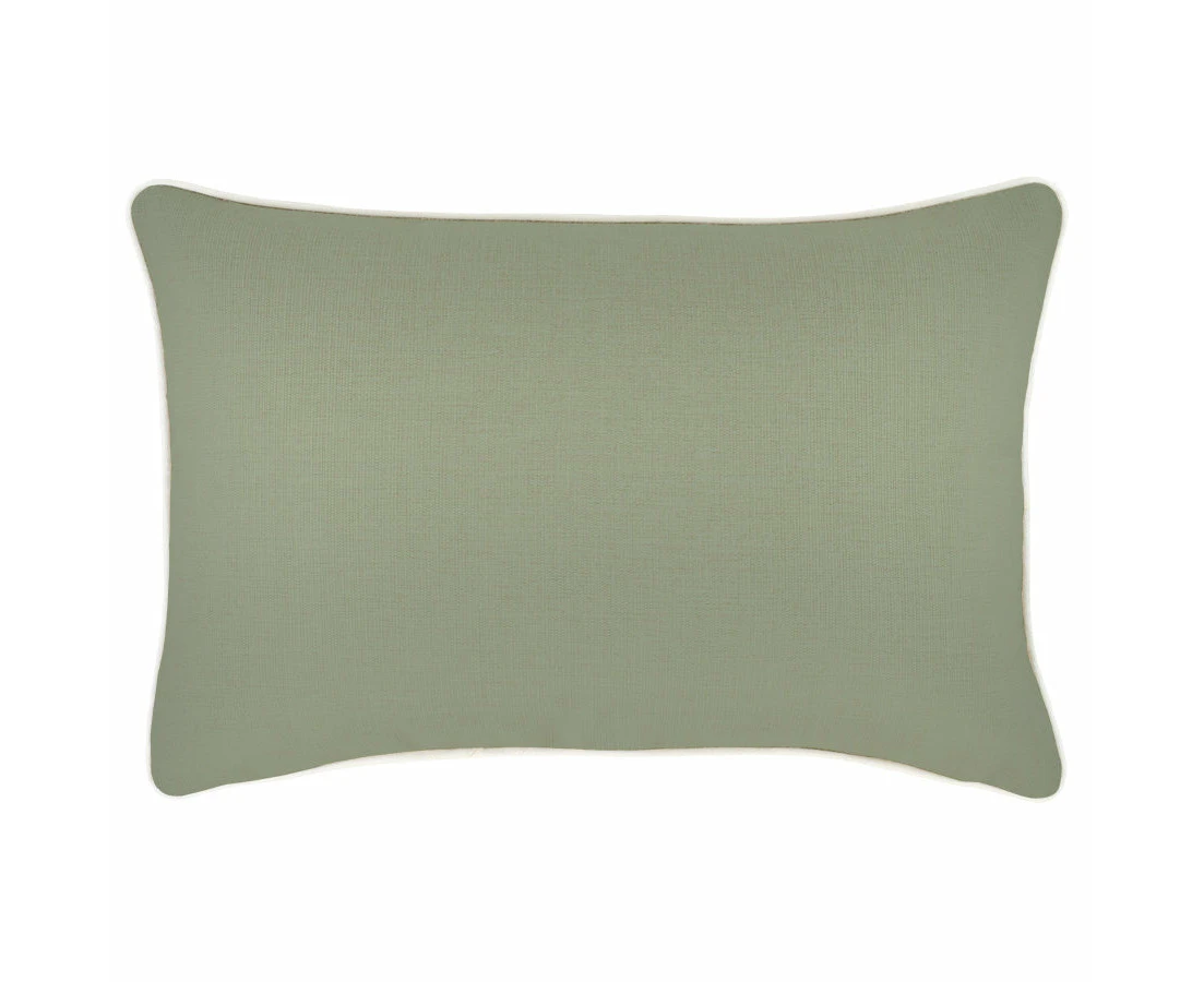 Cushion Cover-With Piping-Solid Sage-35cm x 50cm