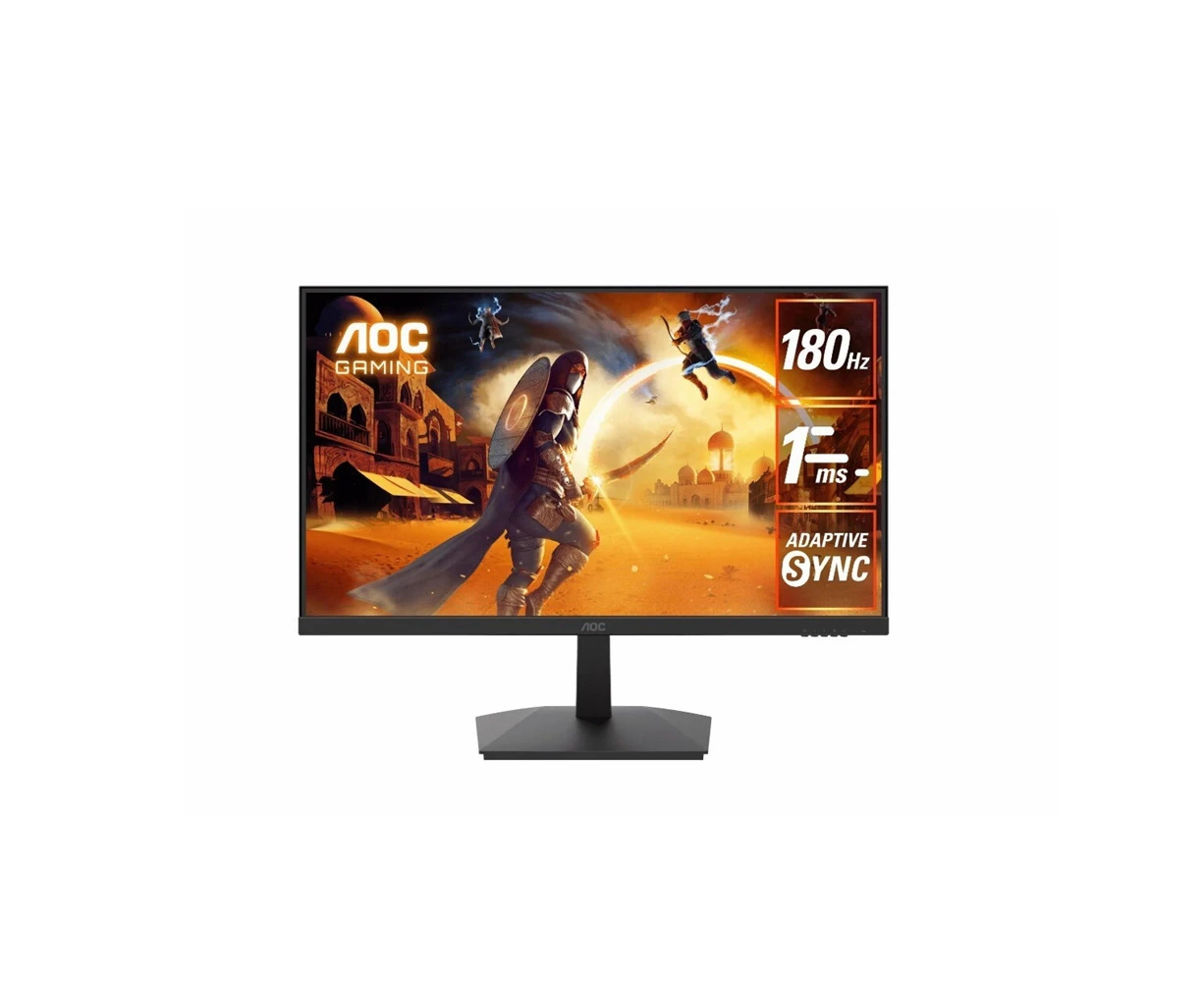 AOC 27' 180hz 1ms VA, FHD, Adaptive Sync, 300 cd/m2, HDMI 2.0, DP 1.4, Line in & Earphone x 1,  VESA 100mm, Flicker FREE Low Blue,  Gaming Monitor