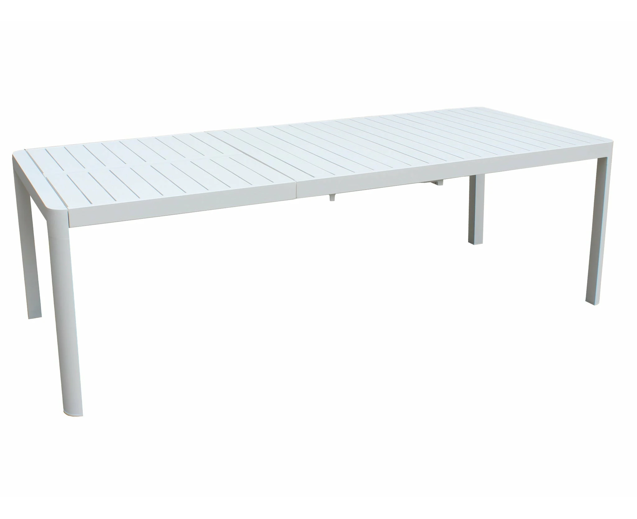 FurnitureOkay Eden Aluminium Outdoor Extendable Dining Table (160/240x100cm) - White