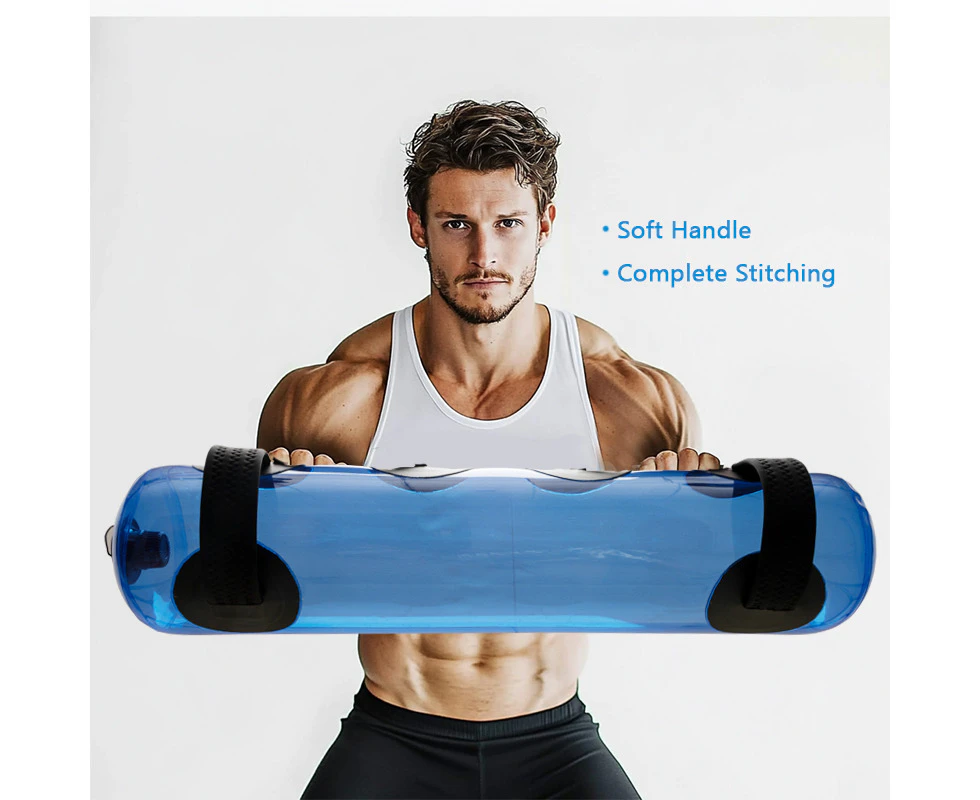 Adjustable Water Dumbbell, Kettlebell,Transparent Blue, 25kg Capacity,Outdoor Exercise,Fitness,Gym.