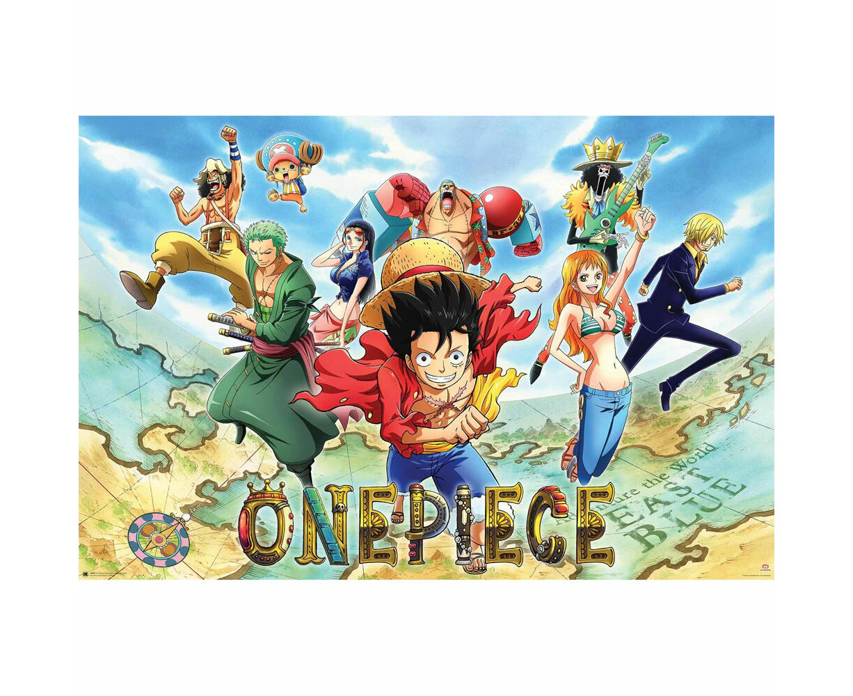 One Piece Map Poster 91.5x61cm Kids Room Wall Hanging Display Art Decor