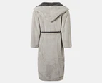 Bambury Unisex Reversible Sherpa Hooded Robe - Light Grey/Dark Grey