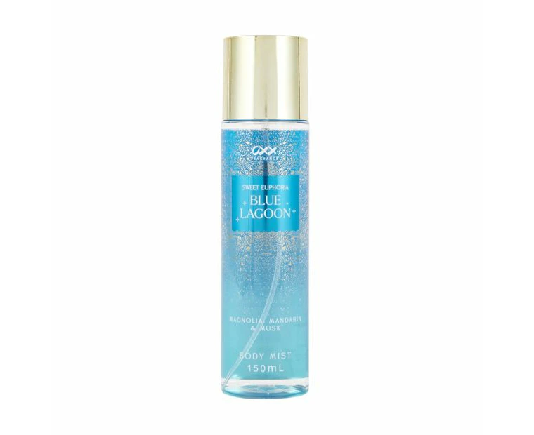 Sweet Euphoria Blue Lagoon Body Mist 150ml, Magnolia, Mandarin and Musk - OXX Fragrance