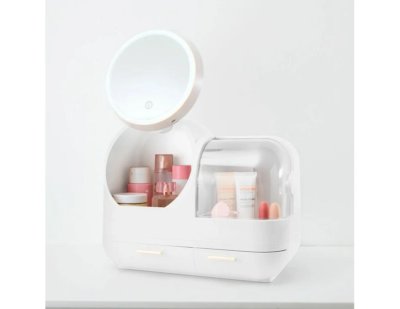 Cosmetic Organiser Round Mirror - Anko