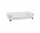 Underbed Storage Tub with Wheels, Large, White - Anko