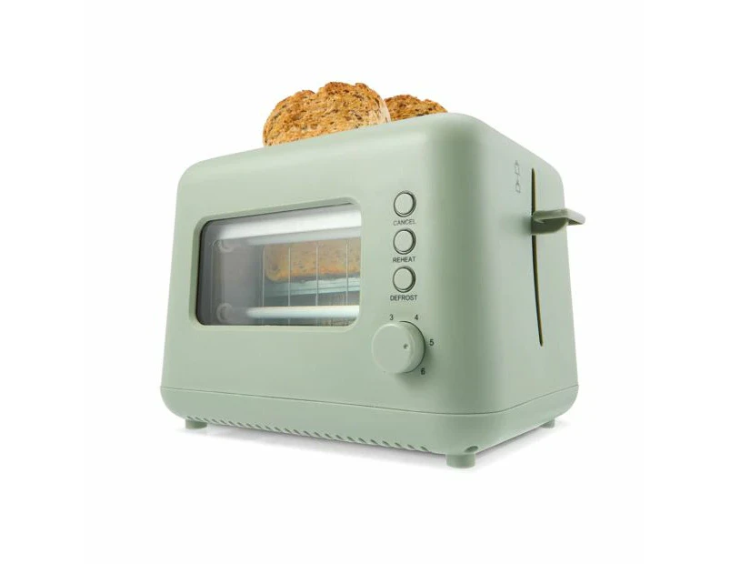 2 Slice Window Toaster, Green - Anko