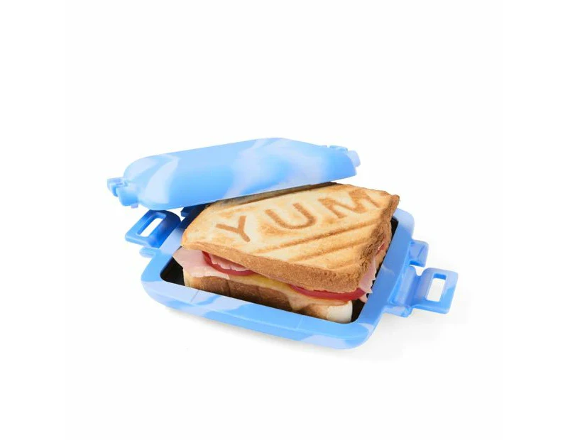 Microwave 'YUM' Grill Toastie Maker, Blue - Anko