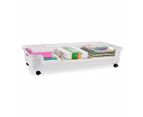 Underbed Storage Tub with Wheels, Large, White - Anko