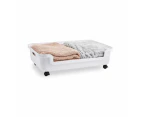 Underbed Storage Tub with Wheels, Medium, White - Anko