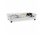 Underbed Storage Tub with Wheels, Large, White - Anko