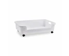 Underbed Storage Tub with Wheels, Medium, White - Anko