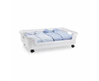 Underbed Storage Tub with Wheels, Medium, White - Anko